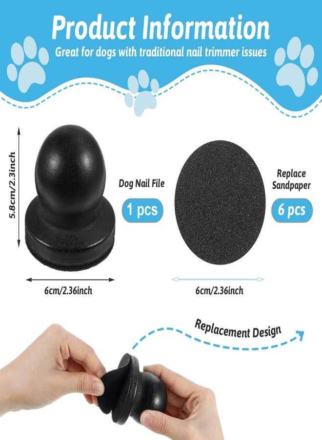 ADLABLD Dog Nail File with 6Pcs Replaceable Filing Disc, Dog Scratch Board for Safe and Easy Nail Care, Dogs Nails Scratch Board Ensures Smooth and Healthy Nails for Dogs and Cats - Image 2